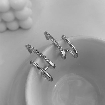 2022 New Design Irregular U-shaped Gold Color Earrings For Woman Korean Crystal Fashion Jewelry Unusual Accessories Party Girls